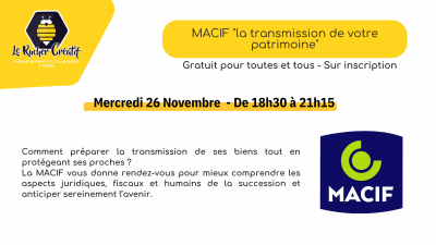 Conférence “La transmission de votre patrimoine”