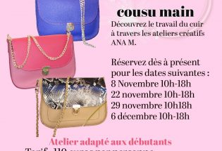 Atelier créatif – “Mon premier sac en cuir” avec ANA M