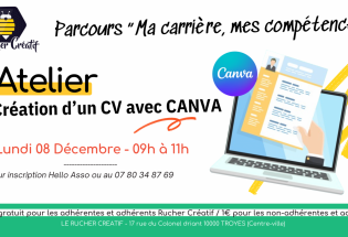 Atelier “Création d’un CV avec Canva”
