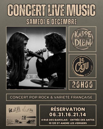 Soirée Concert au Bar Le CaJu