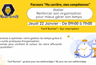 Atelier “Renforcer son organisation pour mieux gérer son temps”
