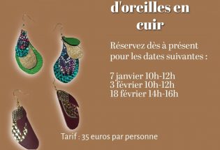 Atelier créatif – Boucles d’oreilles en cuir avec ANA M