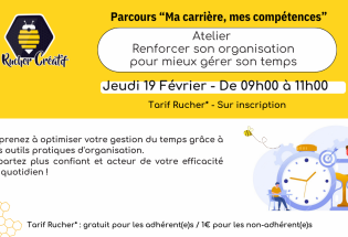 Atelier “Renforcer son organisation pour mieux gérer son temps”