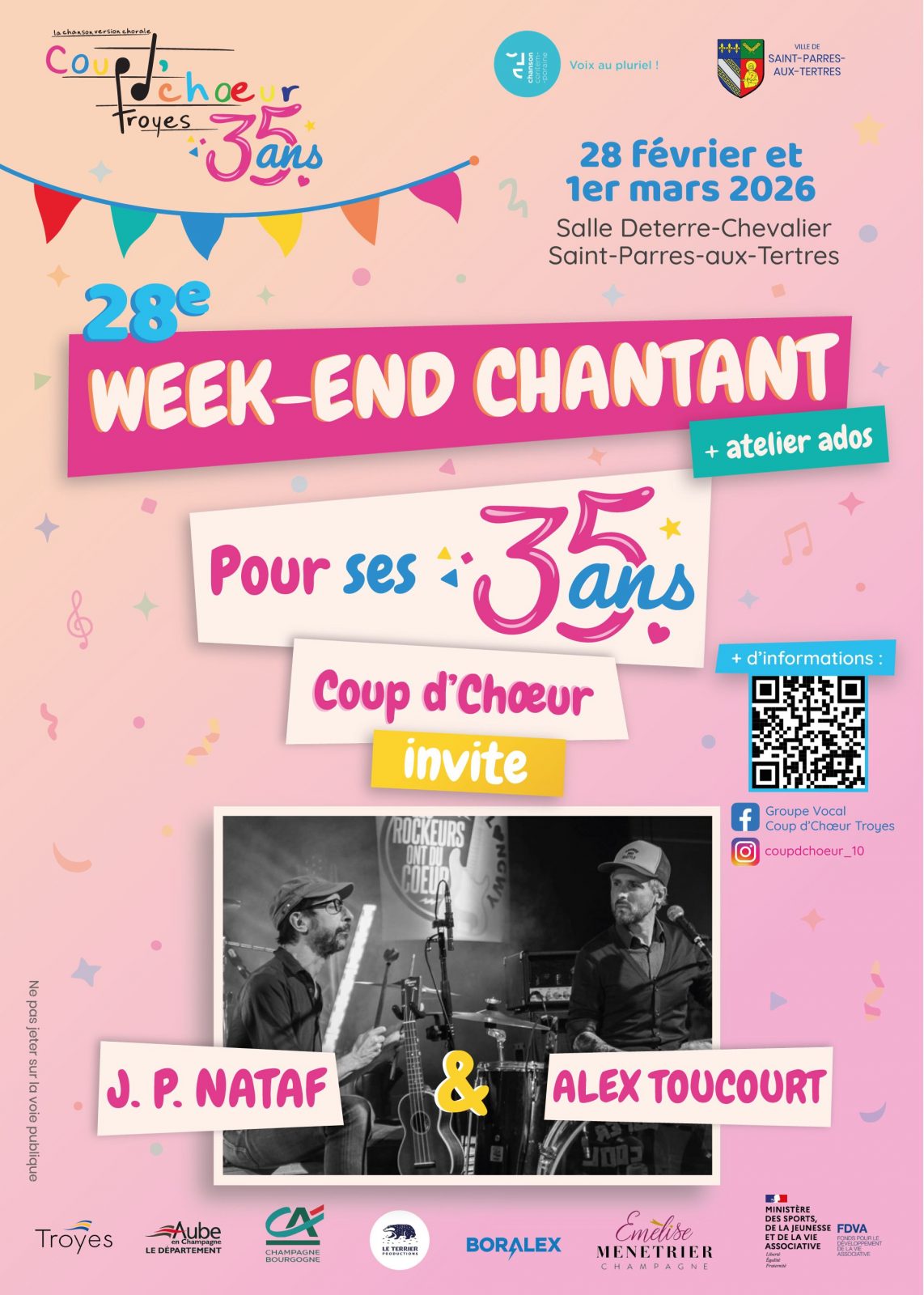 35 ans de Coup d’Choeur : week-end chantant avec J.P. NATAF et Alex TOUCOURT