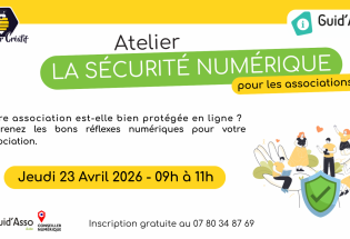 Guid’Asso : Atelier La sécurité numérique pour les associations (12 places)