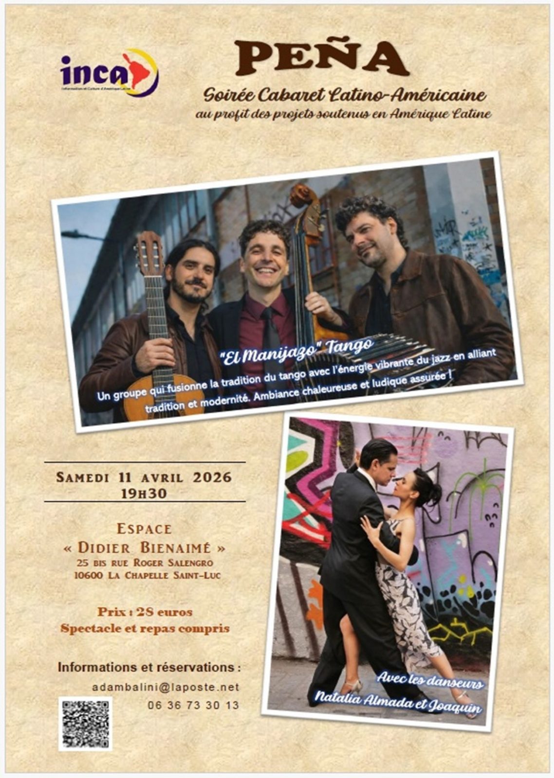 Peña – Soirée cabaret latino-américaine – Dîner caritatif