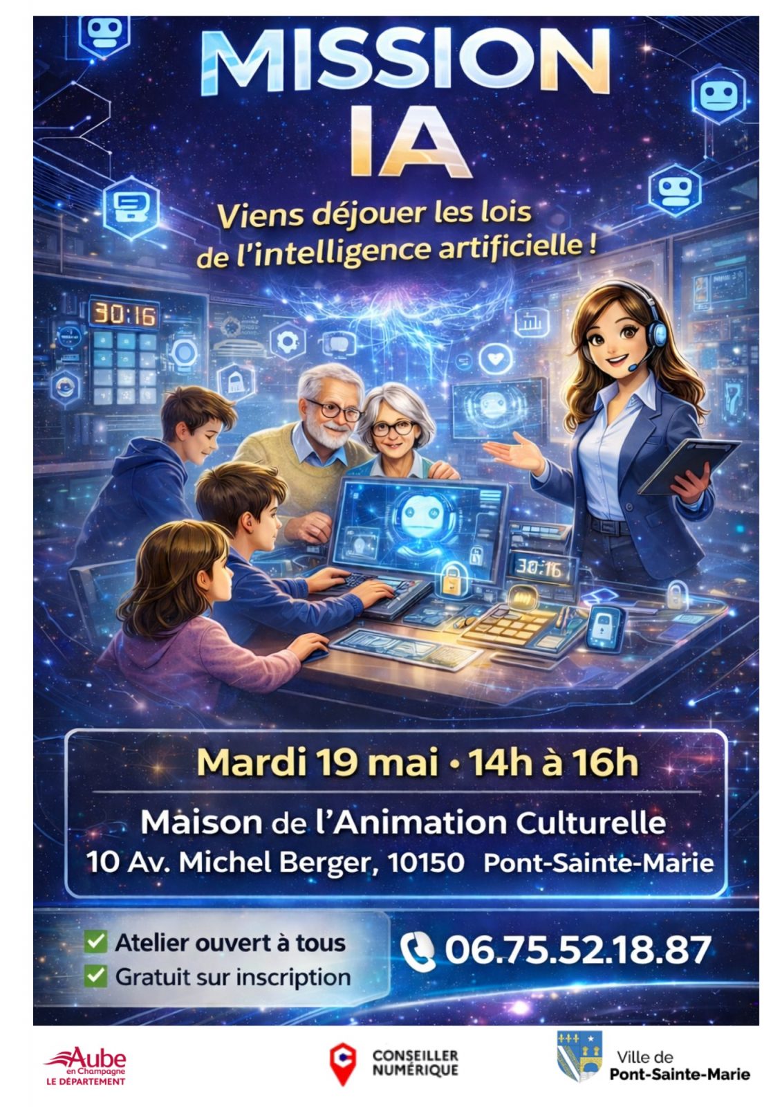 Atelier Mission IA : Découvrez l’intelligence artificielle à travers un escape game