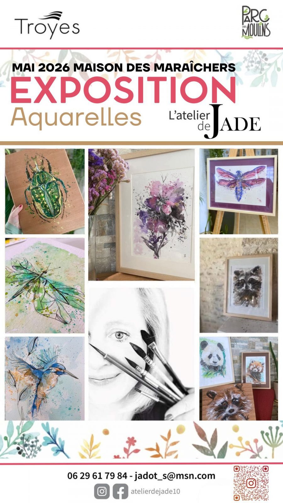 Exposition : Aquarelles par l’Atelier de Jade