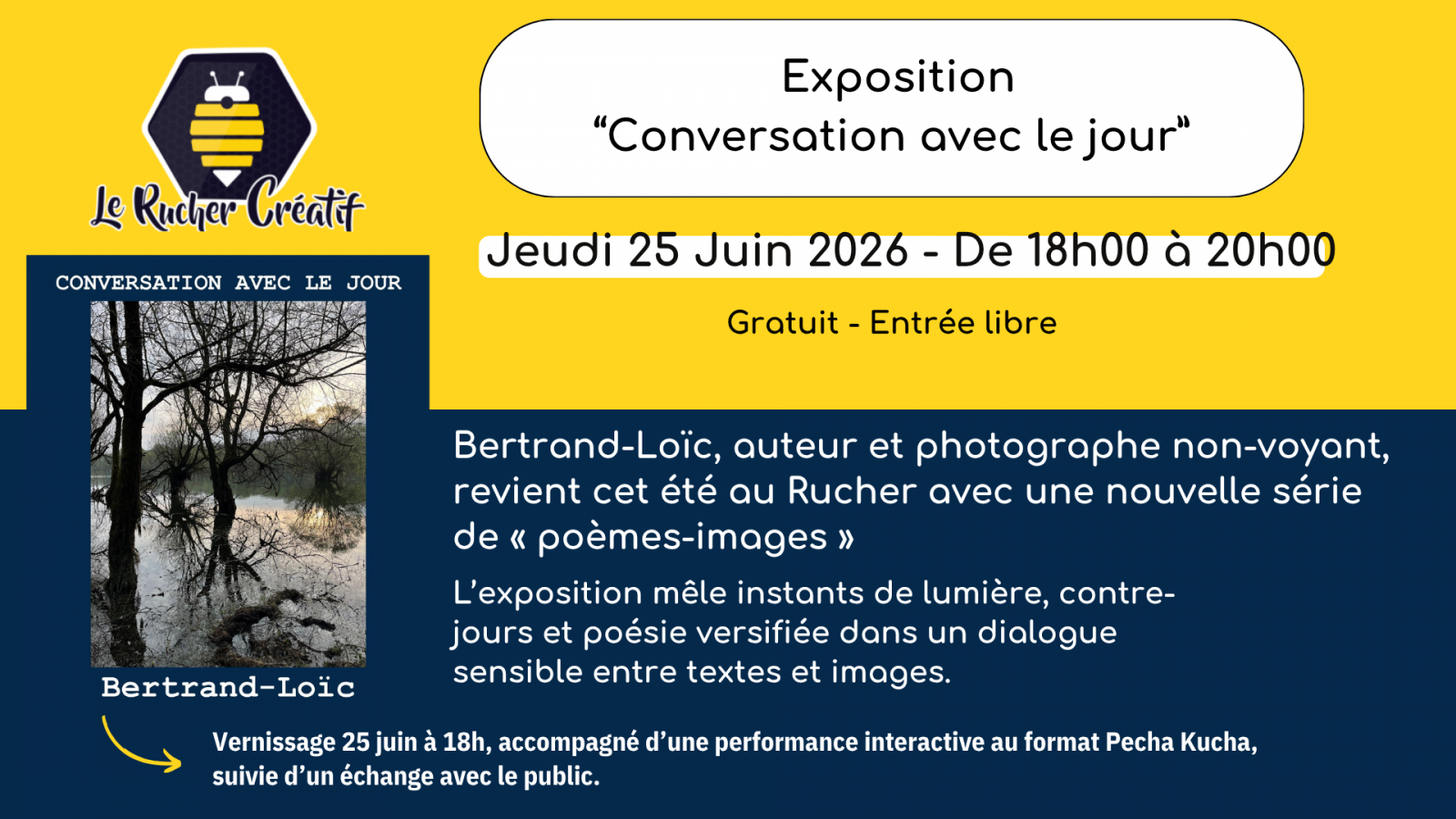 Vernissage exposition : Conversation avec le jour