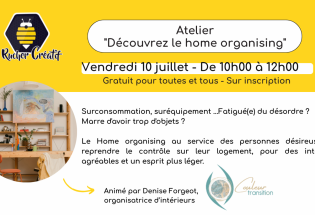 Atelier “Découvrez le home organising”
