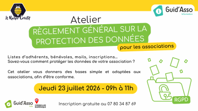 Guid’asso : Atelier Règlement Général sur la Protection des Données (RGPD)