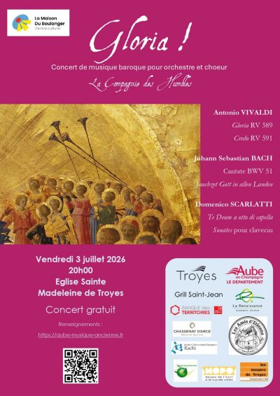 Concert de musique baroque pour orchestre et choeur