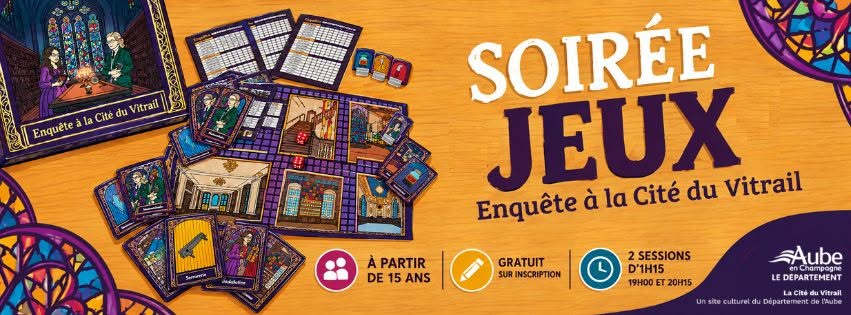Soirée jeux : Enquête à la Cité du Vitrail