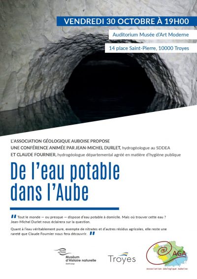 Conférence “De l’eau potable dans l’Aube”